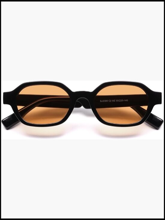Accessories - Retro Polarized Hexagon Sunglasses UV400 Protection Trendy Rectangle Frame